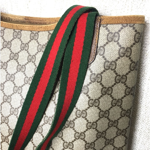 Gucci authentic brown monogram coated canvas tote bag - Picture 15 of 16